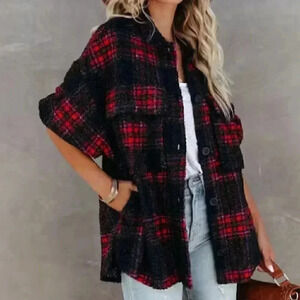 Vici plaid shacket